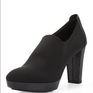 Donald J Pliner Evelyn Snakeskin Leather Platform Black Ankle Booties Size  6M